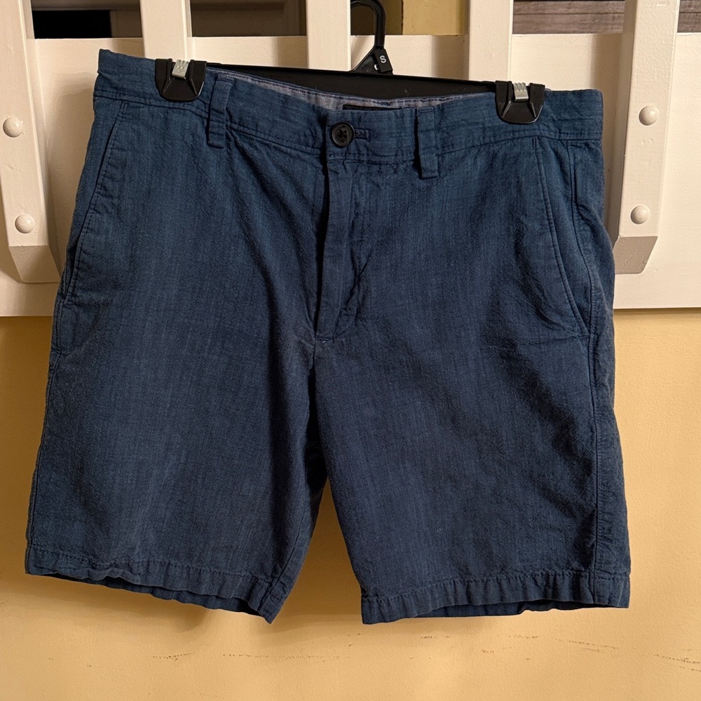 Banana Republic Dark Blue Flat Front Shorts